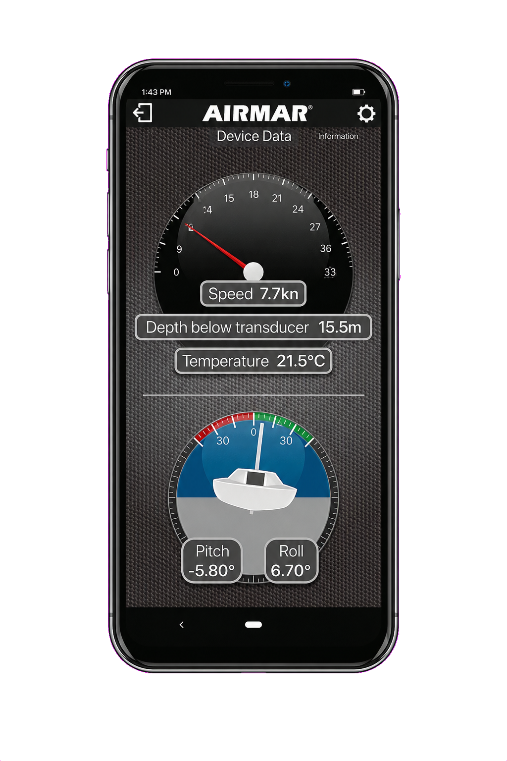 CAST App TriSonic Smart sensor configuration and calibration screen